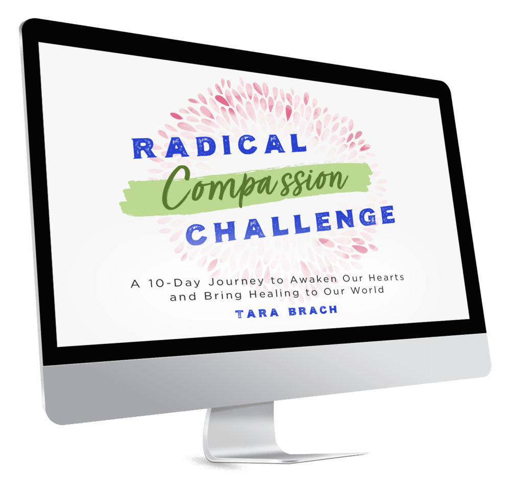 Mac Device with Radical Compassion Challenge on it